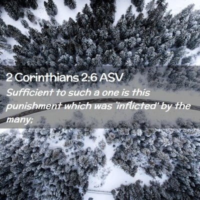 Picture 02 - 2 Corinthians 2:6 ASV - Sufficient to such a one is this punishment which - Bible Verse Picture