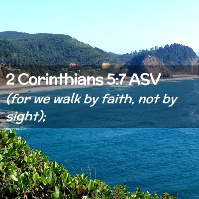 Picture 02 - 2 Corinthians 5:7 ASV - (for we walk by faith, not by - Bible Verse Picture