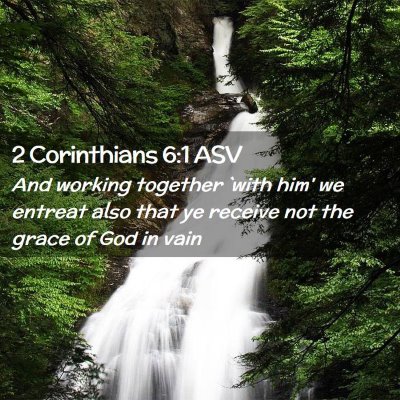 Picture 02 - 2 Corinthians 6:1 ASV - And working together `with him' we entreat also - Bible Verse Picture