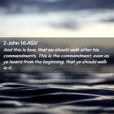Picture 02 - 2 John 1:6 ASV - And this is love, that we should walk after his - Bible Verse Picture