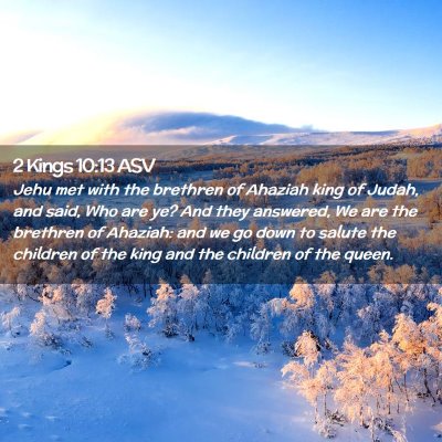 Picture 02 - 2 Kings 10:13 ASV - Jehu met with the brethren of Ahaziah king of - Bible Verse Picture