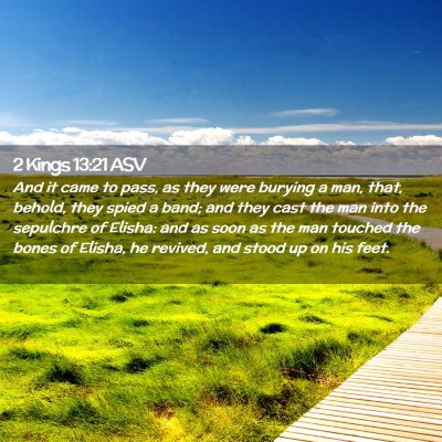 Picture 02 - 2 Kings 13:21 ASV - And it came to pass, as they were burying a man, - Bible Verse Picture