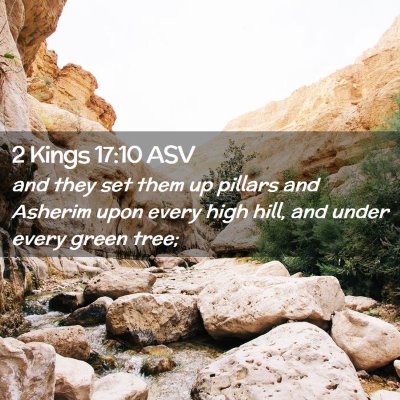 Picture 02 - 2 Kings 17:10 ASV - and they set them up pillars and Asherim upon - Bible Verse Picture