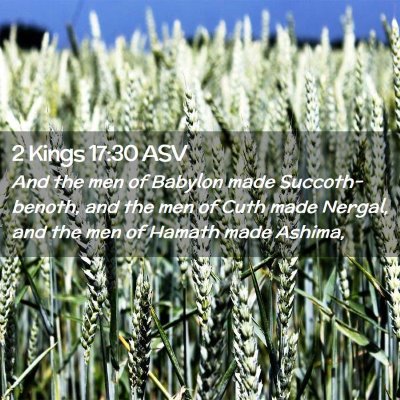 Picture 02 - 2 Kings 17:30 ASV - And the men of Babylon made Succoth-benoth, and - Bible Verse Picture