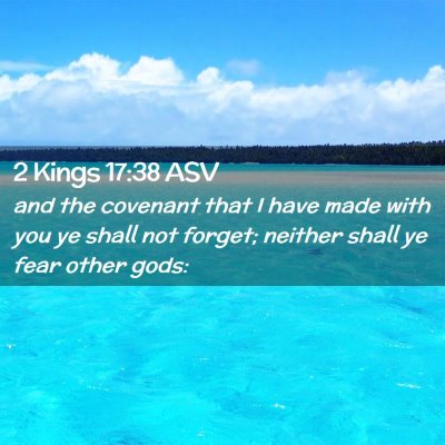 Picture 02 - 2 Kings 17:38 ASV - and the covenant that I have made with you ye - Bible Verse Picture