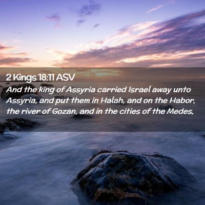Picture 02 - 2 Kings 18:11 ASV - And the king of Assyria carried Israel away unto - Bible Verse Picture