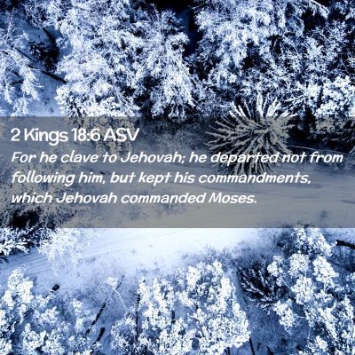 Picture 02 - 2 Kings 18:6 ASV - For he clave to Jehovah; he departed not from - Bible Verse Picture