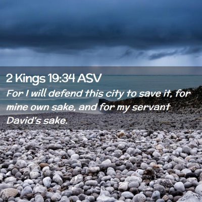 Picture 02 - 2 Kings 19:34 ASV - For I will defend this city to save it, for mine - Bible Verse Picture
