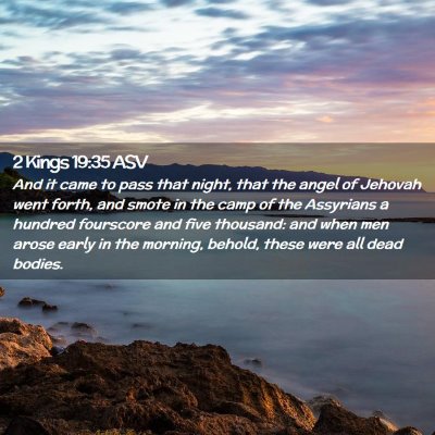 Picture 02 - 2 Kings 19:35 ASV - And it came to pass that night, that the angel of - Bible Verse Picture