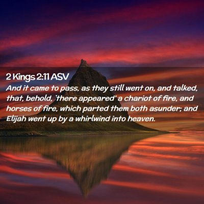 Picture 02 - 2 Kings 2:11 ASV - And it came to pass, as they still went on, and - Bible Verse Picture