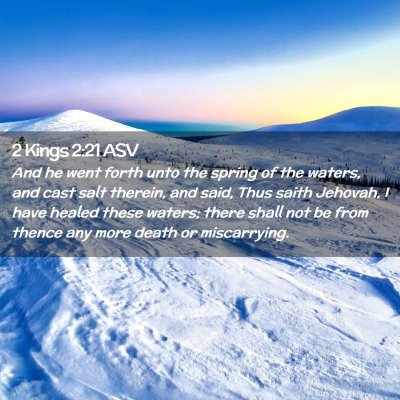 Picture 02 - 2 Kings 2:21 ASV - And he went forth unto the spring of the waters, - Bible Verse Picture