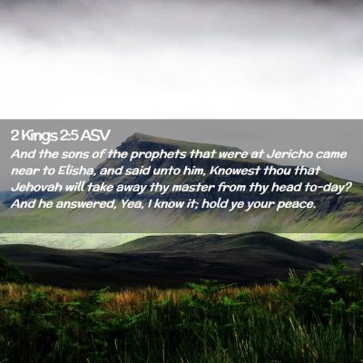 Picture 02 - 2 Kings 2:5 ASV - And the sons of the prophets that were at Jericho - Bible Verse Picture