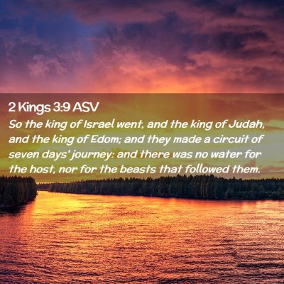 Picture 02 - 2 Kings 3:9 ASV - So the king of Israel went, and the king of - Bible Verse Picture