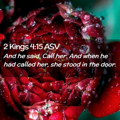 Picture 02 - 2 Kings 4:15 ASV - And he said, Call her. And when he had called - Bible Verse Picture