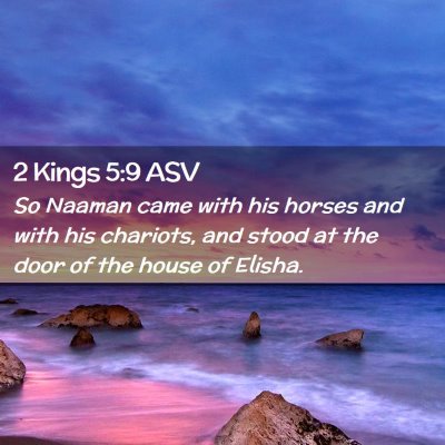 Picture 02 - 2 Kings 5:9 ASV - So Naaman came with his horses and with his - Bible Verse Picture