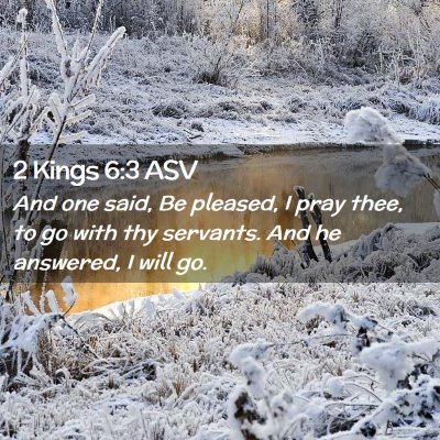 Picture 02 - 2 Kings 6:3 ASV - And one said, Be pleased, I pray thee, to go with - Bible Verse Picture