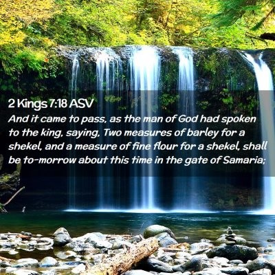 Picture 02 - 2 Kings 7:18 ASV - And it came to pass, as the man of God had spoken - Bible Verse Picture