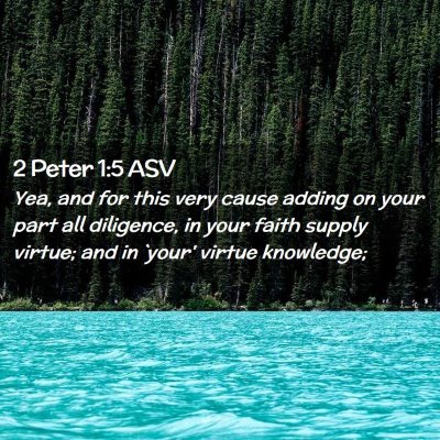 Picture 02 - 2 Peter 1:5 ASV - Yea, and for this very cause adding on your part - Bible Verse Picture