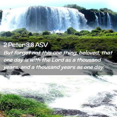 Picture 02 - 2 Peter 3:8 ASV - But forget not this one thing, beloved, that one - Bible Verse Picture