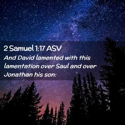 Picture 02 - 2 Samuel 1:17 ASV - And David lamented with this lamentation over - Bible Verse Picture