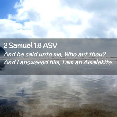 Picture 02 - 2 Samuel 1:8 ASV - And he said unto me, Who art thou? And I answered - Bible Verse Picture