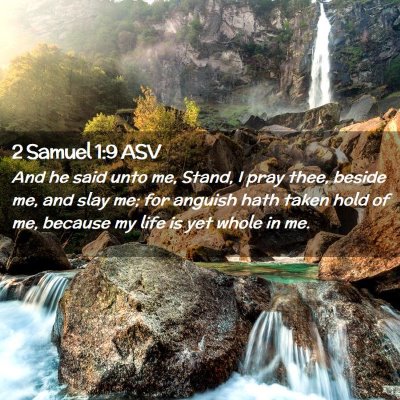 Picture 02 - 2 Samuel 1:9 ASV - And he said unto me, Stand, I pray thee, beside - Bible Verse Picture