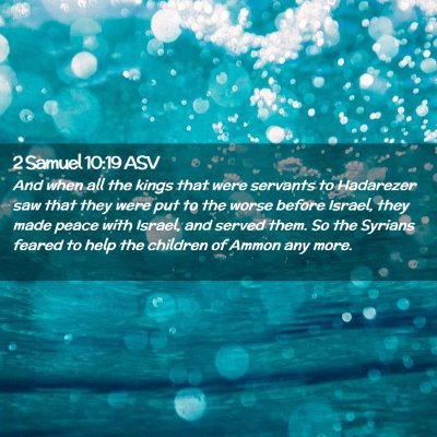 Picture 02 - 2 Samuel 10:19 ASV - And when all the kings that were servants to - Bible Verse Picture
