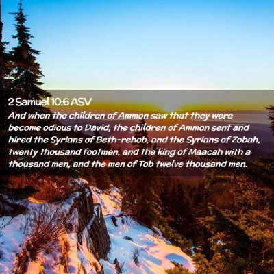 Picture 02 - 2 Samuel 10:6 ASV - And when the children of Ammon saw that they were - Bible Verse Picture