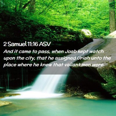 Picture 02 - 2 Samuel 11:16 ASV - And it came to pass, when Joab kept watch upon - Bible Verse Picture