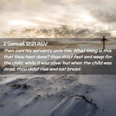 Picture 02 - 2 Samuel 12:21 ASV - Then said his servants unto him, What thing is - Bible Verse Picture