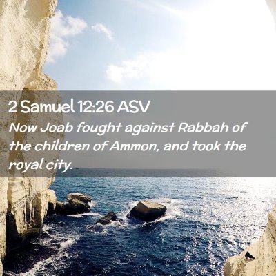 Picture 02 - 2 Samuel 12:26 ASV - Now Joab fought against Rabbah of the children of - Bible Verse Picture