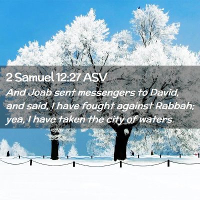 Picture 02 - 2 Samuel 12:27 ASV - And Joab sent messengers to David, and said, I - Bible Verse Picture