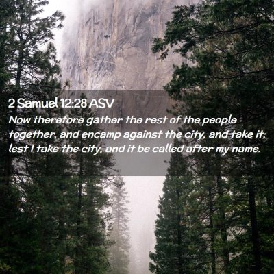 Picture 02 - 2 Samuel 12:28 ASV - Now therefore gather the rest of the people - Bible Verse Picture