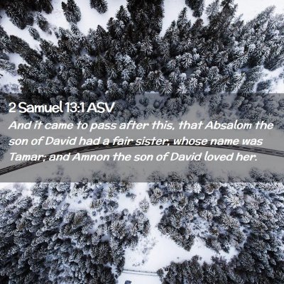 Picture 02 - 2 Samuel 13:1 ASV - And it came to pass after this, that Absalom the - Bible Verse Picture