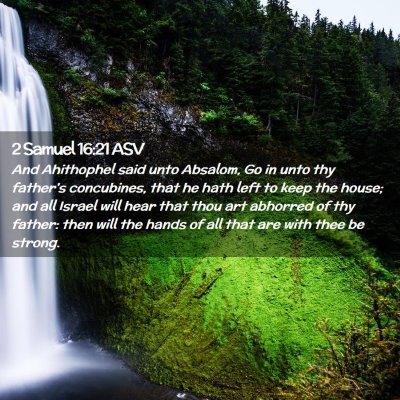 Picture 02 - 2 Samuel 16:21 ASV - And Ahithophel said unto Absalom, Go in unto thy - Bible Verse Picture