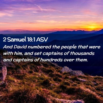 Picture 02 - 2 Samuel 18:1 ASV - And David numbered the people that were with him, - Bible Verse Picture