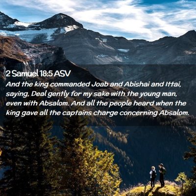 Picture 02 - 2 Samuel 18:5 ASV - And the king commanded Joab and Abishai and - Bible Verse Picture