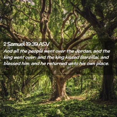 Picture 02 - 2 Samuel 19:39 ASV - And all the people went over the Jordan, and the - Bible Verse Picture