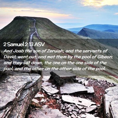 Picture 02 - 2 Samuel 2:13 ASV - And Joab the son of Zeruiah, and the servants of - Bible Verse Picture