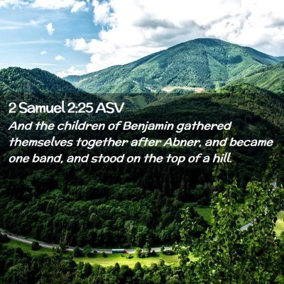 Picture 02 - 2 Samuel 2:25 ASV - And the children of Benjamin gathered themselves - Bible Verse Picture