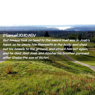 Picture 02 - 2 Samuel 20:10 ASV - But Amasa took no heed to the sword that was in - Bible Verse Picture