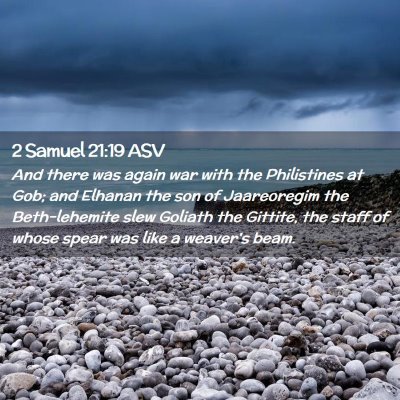 Picture 02 - 2 Samuel 21:19 ASV - And there was again war with the Philistines at - Bible Verse Picture