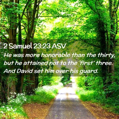 Picture 02 - 2 Samuel 23:23 ASV - He was more honorable than the thirty, but he - Bible Verse Picture