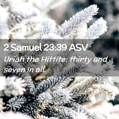 Picture 02 - 2 Samuel 23:39 ASV - Uriah the Hittite: thirty and seven in - Bible Verse Picture