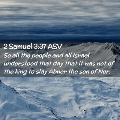 Picture 02 - 2 Samuel 3:37 ASV - So all the people and all Israel understood that - Bible Verse Picture