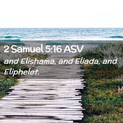 Picture 02 - 2 Samuel 5:16 ASV - and Elishama, and Eliada, and - Bible Verse Picture