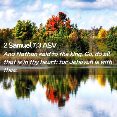 Picture 02 - 2 Samuel 7:3 ASV - And Nathan said to the king, Go, do all that is - Bible Verse Picture