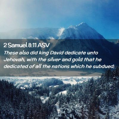 Picture 02 - 2 Samuel 8:11 ASV - These also did king David dedicate unto Jehovah, - Bible Verse Picture