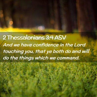 Picture 02 - 2 Thessalonians 3:4 ASV - And we have confidence in the Lord touching you, - Bible Verse Picture