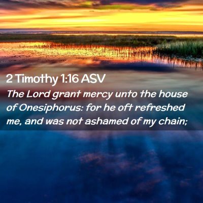 Picture 02 - 2 Timothy 1:16 ASV - The Lord grant mercy unto the house of - Bible Verse Picture